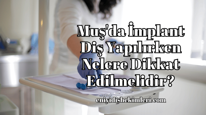 Muş'da İmplant Diş Yapılırken Nelere Dikkat Edilmelidir?