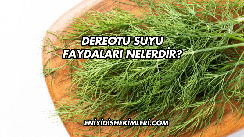 Dereotu Suyu Faydaları Nelerdir?