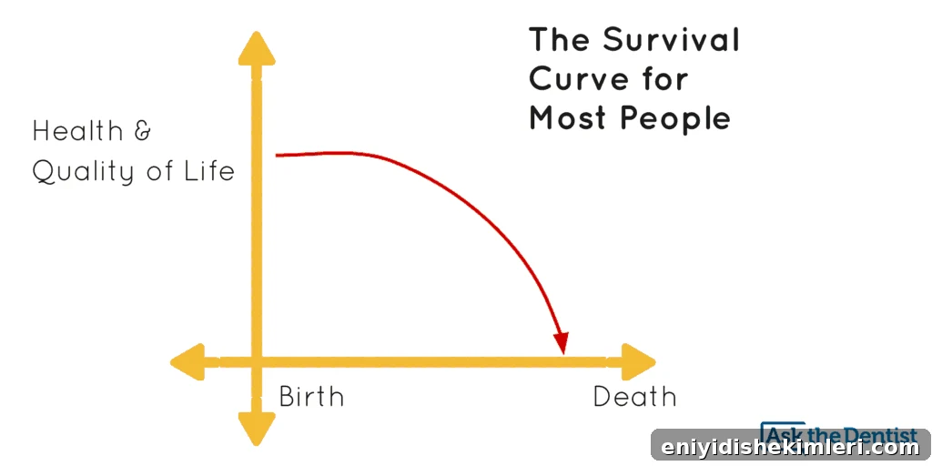 How Oral Health Affects Lifespan and Overall Health 2 Squaring the Life Curve Survival Curve for Most People